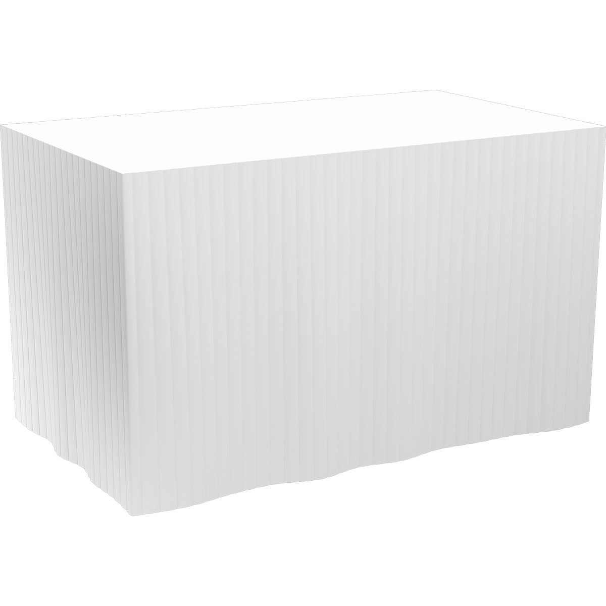 Un teanc mare de șervețele de hârtie albe uni este prezentat pe un fundal alb - ideal pentru a fi combinat cu fețele de masă Dunicel, autocolante 72 cm, 5 secțiuni de câte 4 m de la Duni GmbH pentru mese elegante.