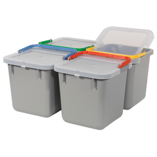 Găleată Numatic de 6 litri, gri cu mâner cu coduri de culoare