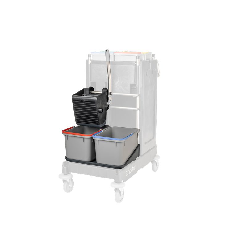 Numatic SRK 1 negru - presă universală, vopsit cu pulbere, 2 găleți de 17 litri și bol pentru 17 litri Pachet (1 bucată)