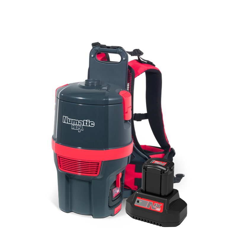 Aspirator rucsac cu baterie Numatic RSB150H.NX/1, grafit, set accesorii AA30E | Pachet (1 bucata)