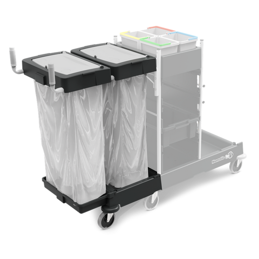 Set de extensie pentru deșeuri Numatic 240 litri pentru SM-4, vopsit cu pulbere, negru (Reflo) | Pachet (1 bucata)