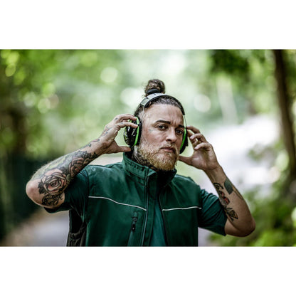 NITRAS MUTE DEFENDER PRO, căști pentru urechi, negru/verde, plastic EN 352-1 | Pachet (1 bucata)