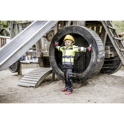 NITRAS MOTION TEX KIDS, jachetă softshell de înaltă vizibilitate, galben neon/negru