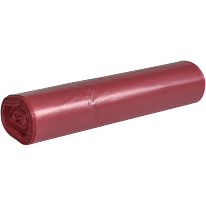 Este prezentat un pachet rulat de saci de gunoi Abena Re-Seller GmbH de 70 L, 575x1000 mm, 32 my LDPE pe un fundal alb simplu - ideal pentru o eliminare eficientă a deșeurilor.