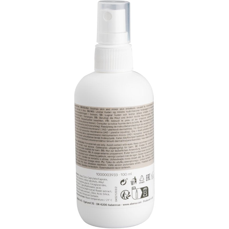Sticlă de pulverizare din plastic albă (100 ml) cu capac transparent, etichetată cu "Spray cu zinc, 10% oxid de zinc" de la Abena Re-Seller GmbH, pentru o protecție eficientă împotriva coroziunii pe suprafețele metalice. Vândută în cutii de câte 6 bucăți.