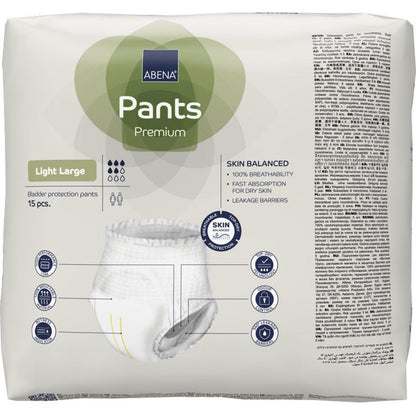 Un pachet ABENA Pants Light de la Abena Re-Seller GmbH (15 bucăți) oferă protecție respirabilă, cu absorbție rapidă a vezicii urinare, cu barieră împotriva scurgerilor și echilibru pentru piele - chiloții dumneavoastră discreți pentru o îngrijire de încredere a incontinenței.