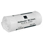 Un rulou de saci de gunoi Abena Re-Seller GmbH 65-80 L, 630x850 mm, 8 my HDPE în alb (40 saci), inscripționat cu "Müllbeutel - Bin liners" în germană și engleză, prezentat pe un fundal alb.