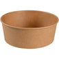 Un castron maro din Kraft/PE de la Abena Re-Seller GmbH, cu o capacitate de 1.100 ml, ø 18,7 cm, fără capac și cu laturi netede. Unitate de ambalare: 50 bucăți. Prezentat pe un fundal alb.