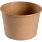 Abena Re-Seller GmbH bol, 500 ml, ø 11,5 cm, Kraft/PE, maro este un bol de ambalaj alimentar maro (pachet: 50 bucăți), care este ilustrat gol pe un fundal alb.