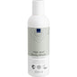 O sticlă albă și gri deschis de 200 ml de șampon pentru păr și corp Abena Re-Seller GmbH "Spălare fără apă" pentru îngrijirea corpului, vegan, testat dermatologic și fără coloranți și parfum. Disponibil în cutie cu 6 pachete.