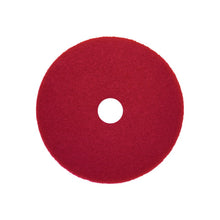 Arcora Sunshine Strong Plus No1 / Roșu de la Arcora International GmbH este un tampon de podea roșu, rotund, cu gaură centrală, ideal pentru curățarea intensă a suprafețelor. Cutia conține 10 bucăți. Afișat pe un fundal alb.