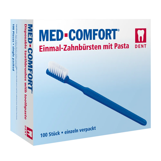 Med Comfort Dental PS One - Periuța de dinți, culoarea albastru - 100 de bucăți