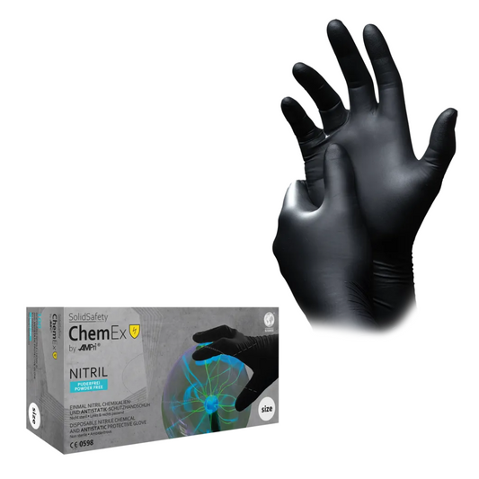 Ampri SolidSafety Chem Ex Antistatic Nitril Gloss Gloves S - XXL