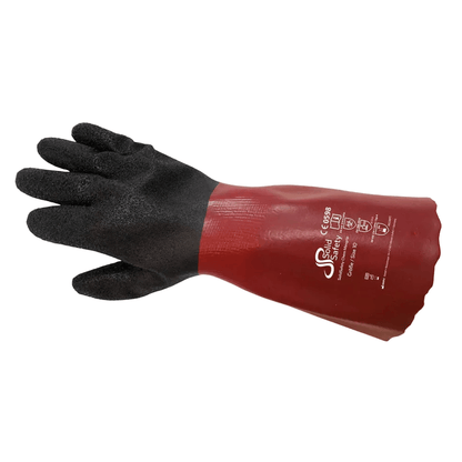 Mănușile de protecție chimică AMPri SolidSafety Chem MaxGrip în mărimile M - L, oferite de AMPri Handelsgesellschaft mbH, sunt mănuși de protecție roșu-negru cu prindere texturată. Acestea sunt concepute special ca mănuși de protecție chimică rezistente la abraziune și dispun de diverse simboluri și texte de certificare a siguranței la încheietură, pentru a oferi protecție excepțională împotriva substanțelor agresive în condiții de utilizare intensă.