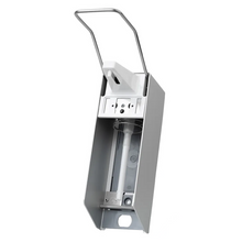 Prezentăm distribuitorul de perete AMPri al AMPri Handelsgesellschaft mbH, conceput pentru 500 ml dezinfectant și săpun. Acest distribuitor montat pe perete are un exterior elegant argintiu și o distribuție igienică, complet cu un braț lung pentru o utilizare fără efort. În interior se află o sticlă cu pompă de presiune.