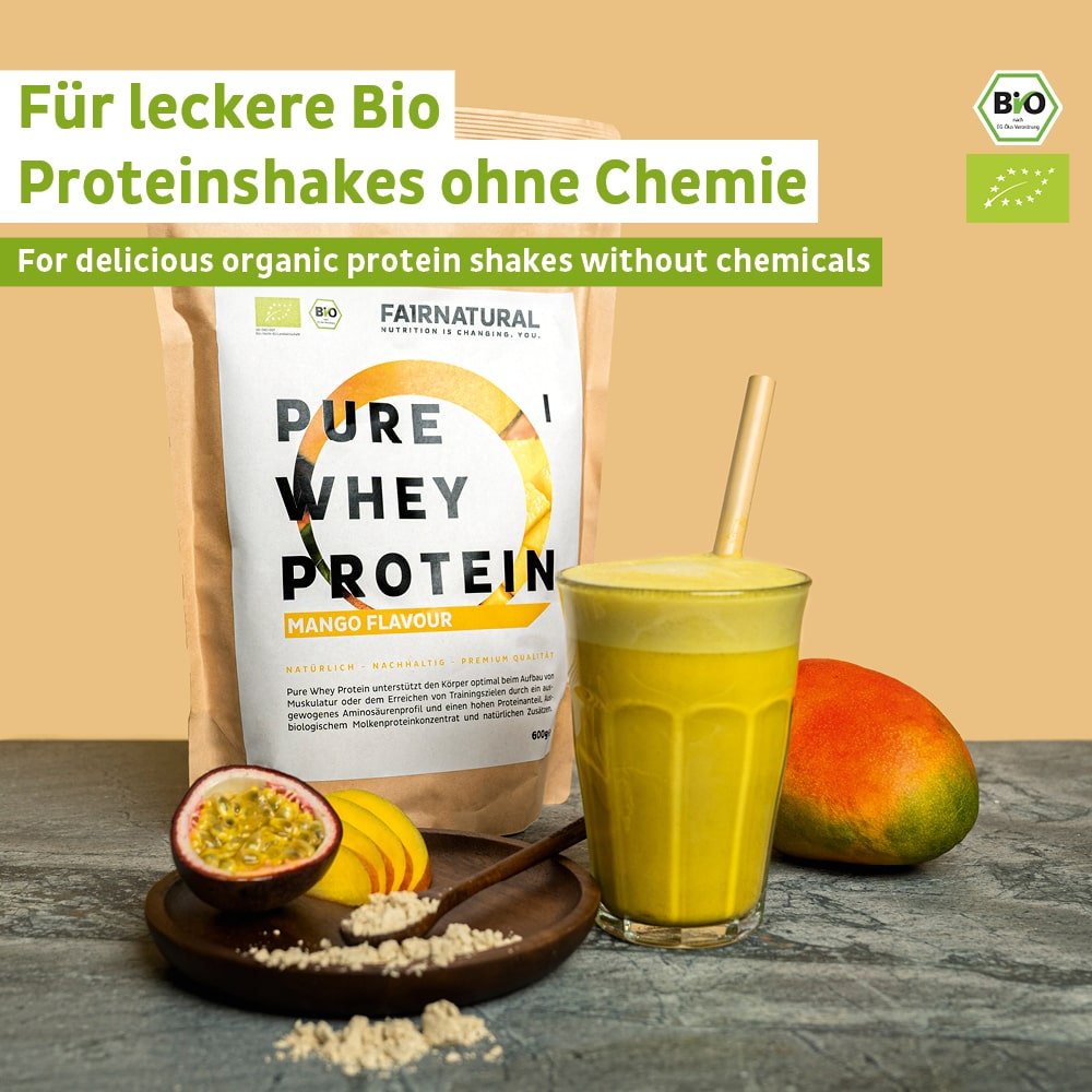 Proteină organică din zer pudră Mango