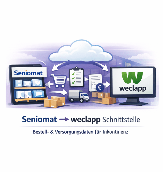 Seniomat la interfața weclapp