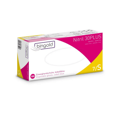 Mănuși de nitril bingold nitril 30plus, albastru