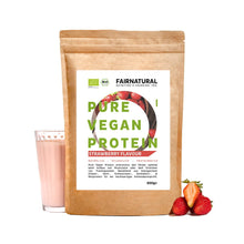 Pudră proteică vegană organică căpșuni fără soia