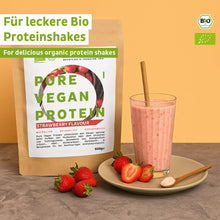 Pudră proteică vegană organică căpșuni fără soia