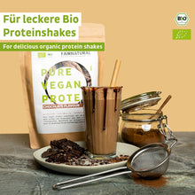 Ciocolată pudră proteică vegană organică fără soia