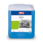 Un recipient de 10 litri Buzil Vamat® Rinser N DW 45 Klarspüler, neutru, de la BUZIL-WERK Wagner GmbH & Co. KG este un agent de clătire ecologic pentru vase. Recipientul albastru cu etichetă alb-verde arată imaginea unei bucătării mari cu mașini de spălat vase și este astfel perfect pentru spălarea concentrată în mașinile de spălat vase.