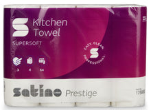 Role de bucătărie CWS Prestige cu 3 straturi, alb intens | Cutie (8 pachete) 