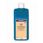Eine blaue Flasche Bode Cutasept® G Hautdesinfektion, versehen mit einem weißen Verschluss und einem Etikett mit Produktinformationen und Logos in Blau und Orange. Der Behälter fasst 1000 ml Paul Hartmann AG.