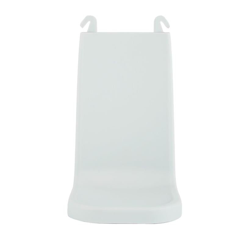 Tava de picurare IntelliCare de la Diversey Deutschland GmbH & Co. OHG are un design din plastic alb cu suprafață netedă, un spătar ușor înclinat și două cârlige superioare pentru o fixare sigură, asigurând curățenie și siguranță în diferite medii.