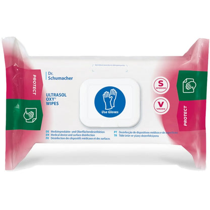 Dr. Schumacher Ultrasol Oxy Wipes Șervețele dezinfectante | Pachet (108 șervețele) 