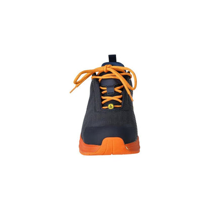 Pantofi de siguranță S1PS, pantofi de siguranță cu șireturi S1PS, negru albastru/portocaliu deschis