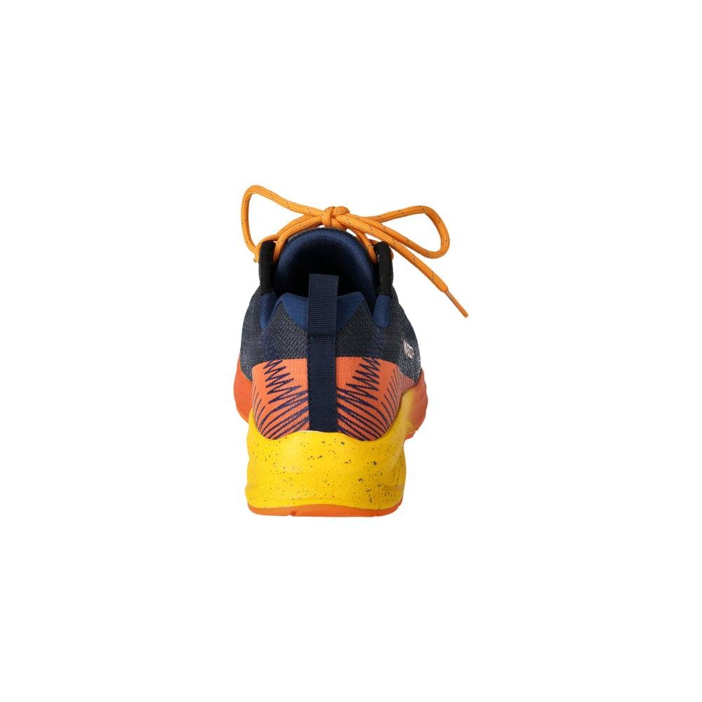 Pantofi de siguranță S1PS, pantofi de siguranță cu șireturi S1PS, negru albastru/portocaliu deschis