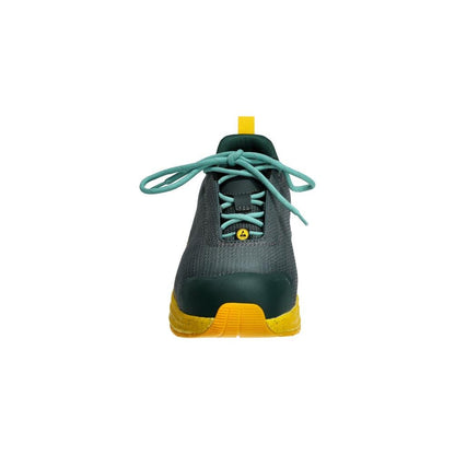 Pantofi de siguranță S1PS, pantofi de siguranță cu șireturi S1PS, verde pădure/galben soare