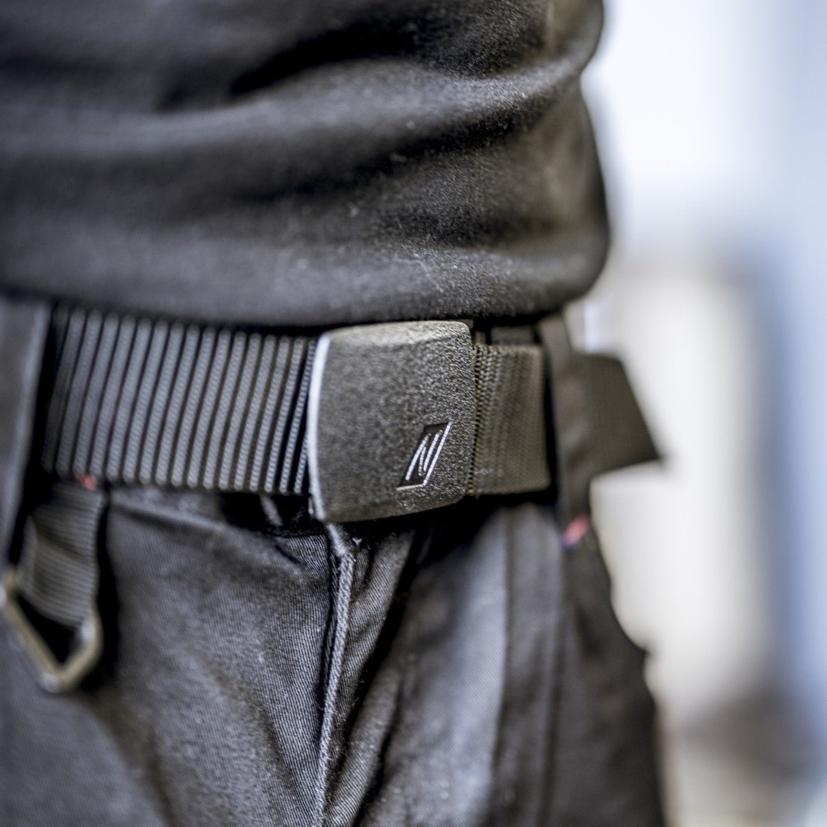 Curea NITRAS cu cataramă din plastic, negru Poliester: 100% | Pachet (1 bucata)