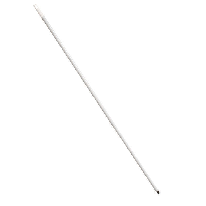 Ein weißer, zylindrischer TELESKOPSTIEL STAHLROHR (ø 25/21mm, ausziehbar bis 2000mm) von Haug Bürsten KG ist auf einem schlichten weißen Hintergrund fotografiert.