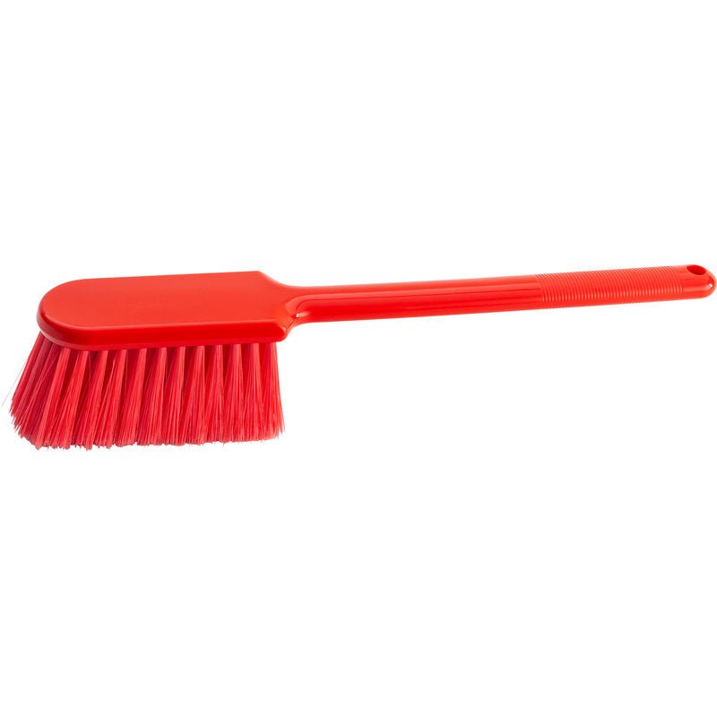 BROTSTREICHER,ROT de la Haug Bürsten KG este o perie PBT roșie cu peri moi de 0,25 mm, un mâner lung de 395 mm și un mâner texturat pentru curățarea confortabilă a suprafețelor.
