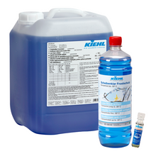 Die 30-ml-Flasche "Kiehl Scheibenklar 1:100 Sommer Konzentrat" der Johannes Kiehl KG eignet sich hervorragend zum Reinigen von Autoscheiben und wird im Karton mit 200 Flaschen geliefert.