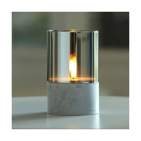 Papstar Lumanare Securit® LED Ø 8 cm gri "Gracia"