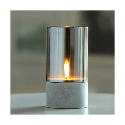 Papstar Lumanare Securit® LED Ø 8 cm gri "Gracia"