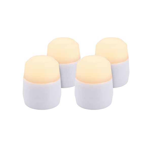Papstar Pachet de reîncărcare Securit® cu 4 becuri LED Ø 4 cm x 5 cm „Amsterdam” timp de iluminare 12-40 ore