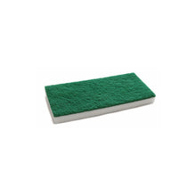 Sponge-ul de mână Arcora din melamină, gros (10 bucăți), produs de Arcora International GmbH, este prezentat pe un fundal alb simplu; designul său dreptunghiular în culorile verde și alb îl face ideal pentru o curățare eficientă.