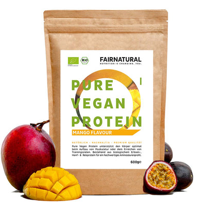 Pudră proteică vegană organică de mango fără soia