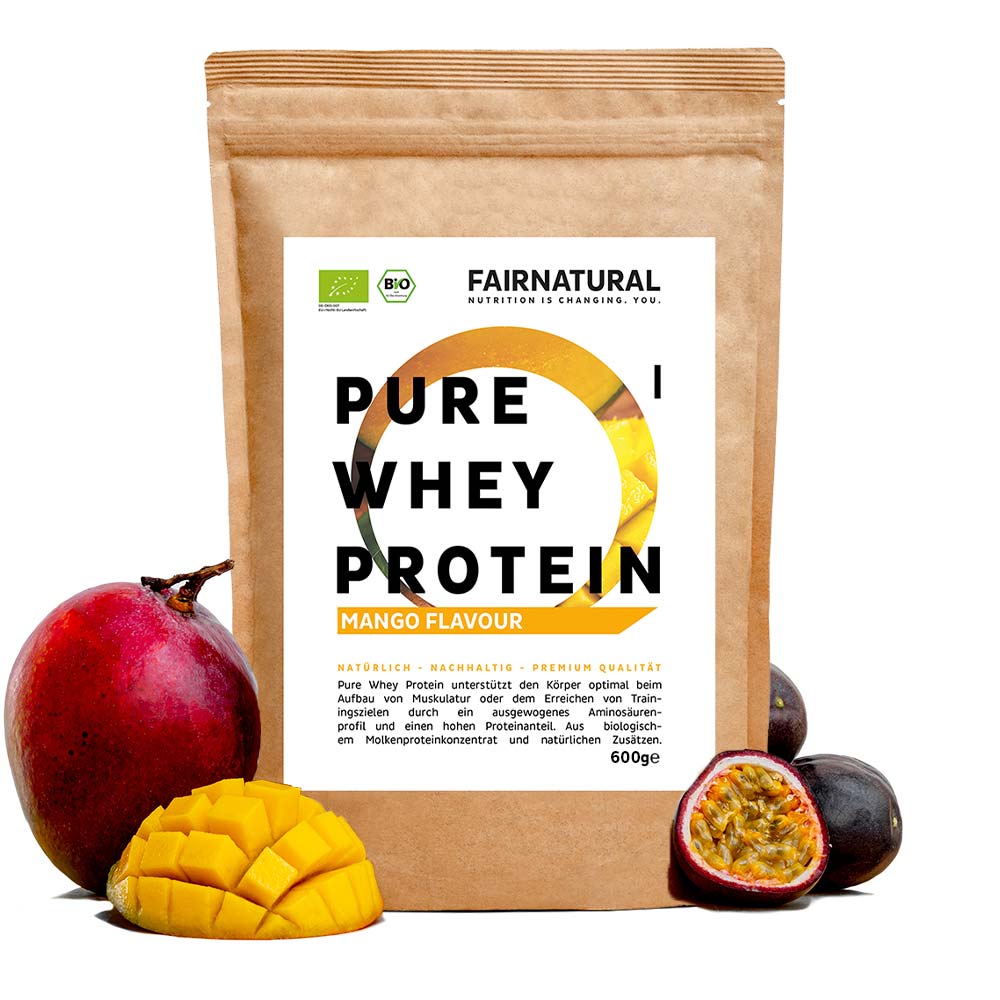 Proteină organică din zer pudră Mango