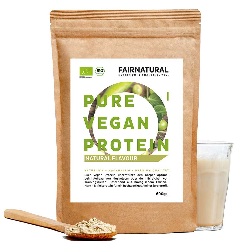 Pudră proteică vegană organică neutră fără soia
