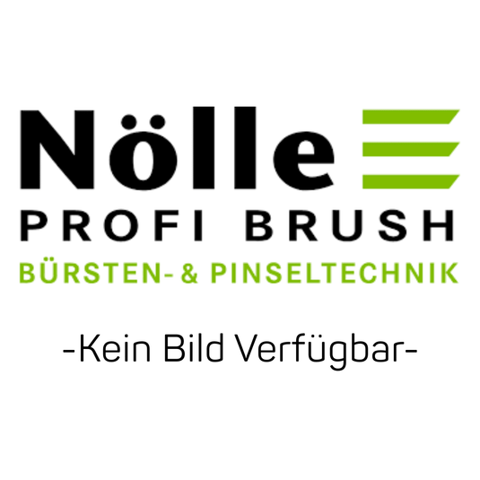 Imaginea prezintă logo-ul Nölle Profi Brush Bürsten- & Pinseltechnik e.K., cu text verde și negru și mențiunea „Nicio imagine disponibilă” pentru mânerul curbat de tip lopată 41x1300 mm, din lemn de frasin | 1 bucată.