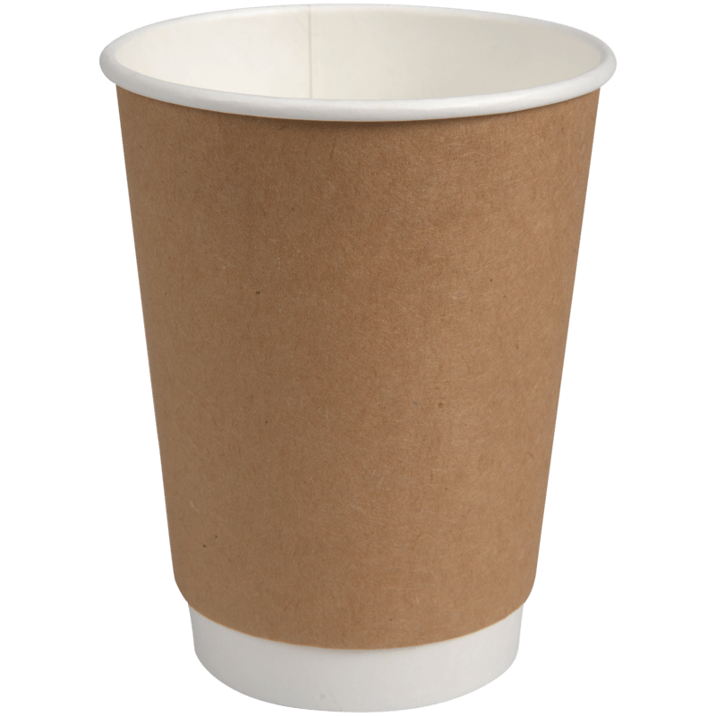 Cana de cafea cu perete dublu "Kraft" de la Abena Re-Seller GmbH este un pahar simplu de carton maro cu interior și bază albe, ideal pentru toți cei care caută o alternativă ecologică la cănile din oțel inoxidabil.