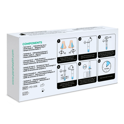 Set de teste rapide 12 în 1 pentru detectarea antigenelor (COVID-19, gripa A/B, streptococi, legionella și altele) | Pachet (1 test)