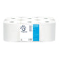 Ambalajul Sofidel Germany GmbH include șase role de prosoape de hârtie albe cu o etichetă albastră inscripționată cu textul „Papernet Rollenhandtuch Special 401596“. Eticheta conține imagini și detalii despre produs și subliniază designul prosoapelor de rolă și calitatea celulozei pentru o absorbție excelentă.