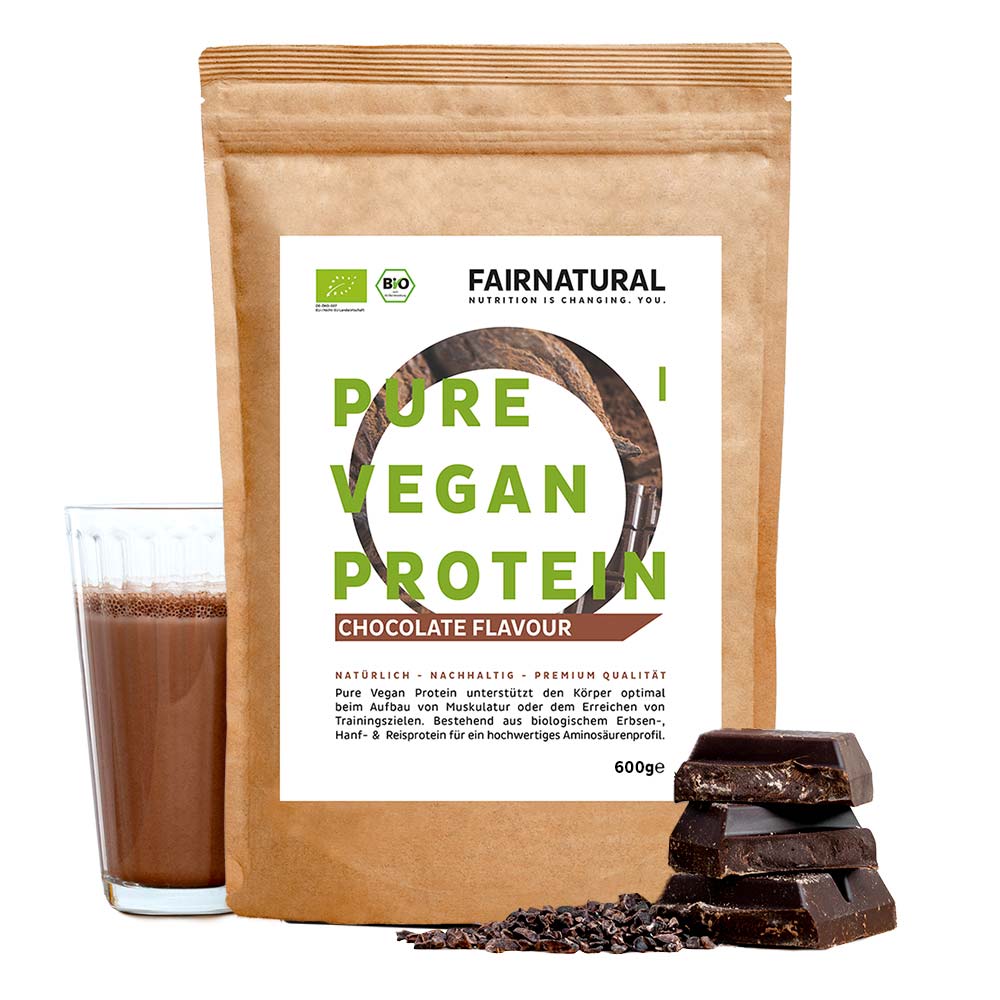 Ciocolată pudră proteică vegană organică fără soia