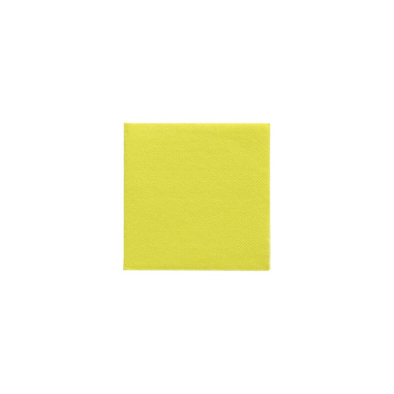 Un pătrat galben strălucitor, care amintește de o foaie de hârtie, este centrat pe un fundal alb și oferă un contrast neașteptat, dar fermecător, care completează orice decor de masă durabil. Acest aspect viu este obținut cu șervețelele PAPSTAR 1/4-fold (24 cm x 24 cm) din „DAILY Collection“ de la PAPSTAR GmbH.